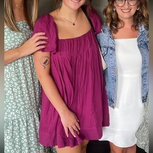 FREE PEOPLE Open-Backed Mini Dress